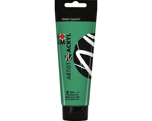 Marabu Acrylfarbe Artist Acryl phthalogrün hell 964 120 ml Tube Marabu Künstler Acrylfarbe Phthalogrün hell
