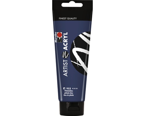 Marabu Acrylfarbe Artist Acryl phthaloblau 953 120 ml Tube Künstler Acrylfarbe Phthaloblau