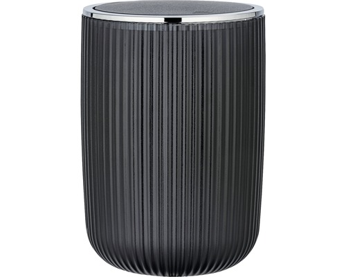 Abfalleimer mit Rippenstruktur und Schwingdeckel für Badezimmer