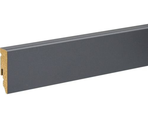 Sockelleiste anthrazitgrau foliert FU062L 15x58x2400 mm Fußleiste aus Holz