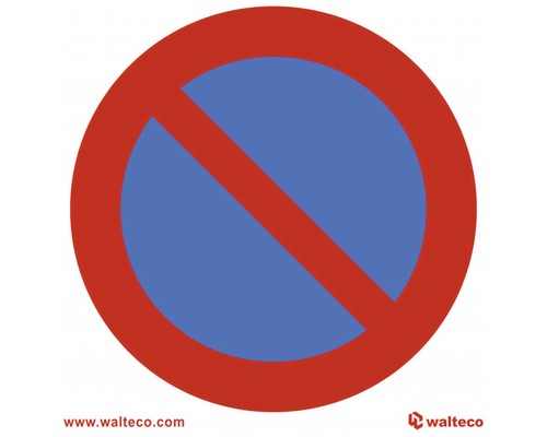 Warnschild Walteco "Kein Halten" zum Aufkleben 92x92 mm
