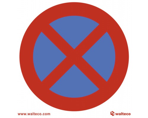 Warnschild Walteco "Parken verboten" zum Aufkleben 92x92 mm