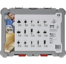 Bosch Fräser-Set mit 15 Teilen in Aufbewahrungskoffer