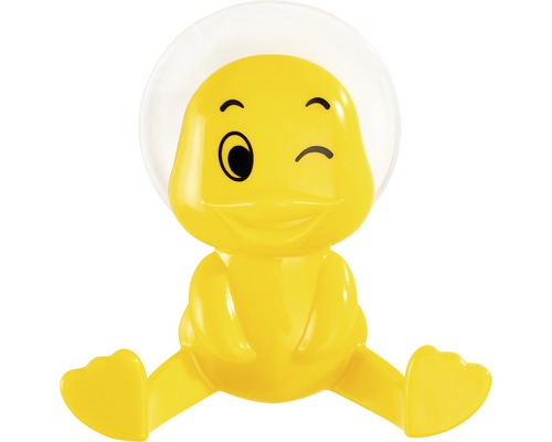 Gelbe Quietscheente mit Saugnapf zur Baddekoration