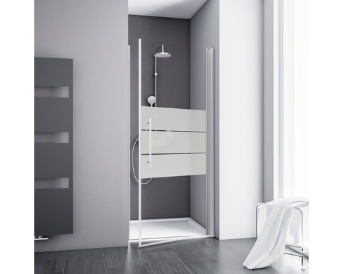 Drehtür für Nische Schulte ExpressPlus AlexaStyle 2.0 800x1920 mm Dekorglas Depoli Light aluminium