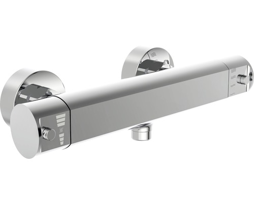 Thermostat-Brausearmatur Schütte Vita 52425 chrom glänzend Aufputz Duscharmatur mit Thermostat