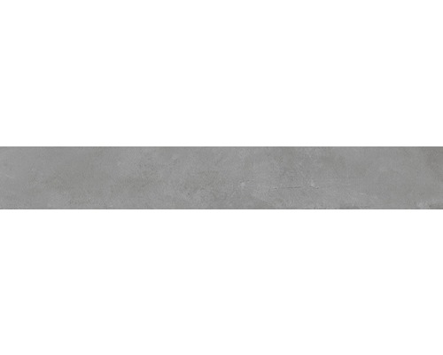 Feinsteinzeug Sockelfliese Cementine 8,5x60 cm grau Graue Bodenfliese im Betonlook