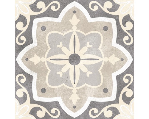 Feinsteinzeug Dekorfliese Cementine 14,7x14,7 cm braun matt