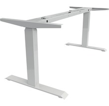 Tischgestell E-MORE 3-stufig elektrisch höhenverstellbar 610-1270 mm silber 2 Motoren