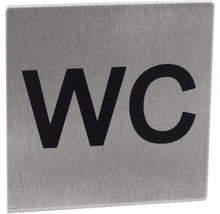 WC Schild aus Edelstahl
