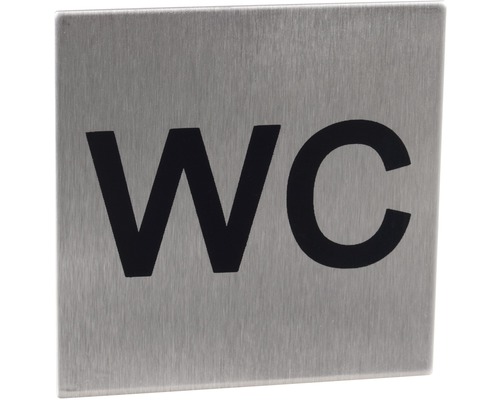 Türschild Walteco "WC" zum Aufkleben 60x60 mm