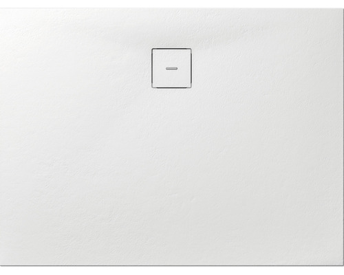 Extraflache Reckteck-Duschwanne Breuer Modern Line Steinoptik weiß 120x70x4 cm Quadratische Duschwanne