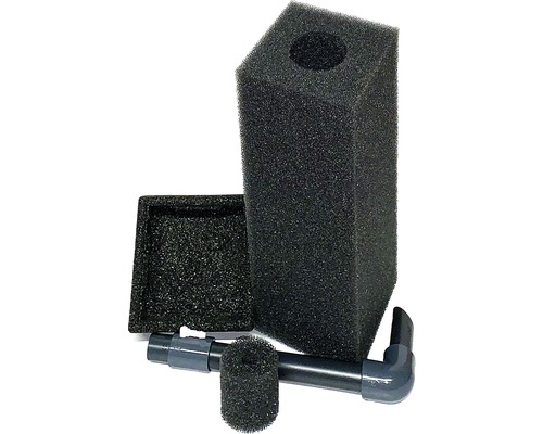 Aquarium-Innenfilter JONNYS AIR CONCEPT Mobil-Filter 10x10x32/40 Luftheberprinzip Teichfilter Set mit Schaumstoffelementen und Rohranschluss