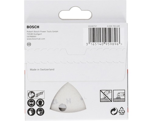 Bosch Logo auf der Verpackung von Schleifpapier für Elektrowerkzeuge