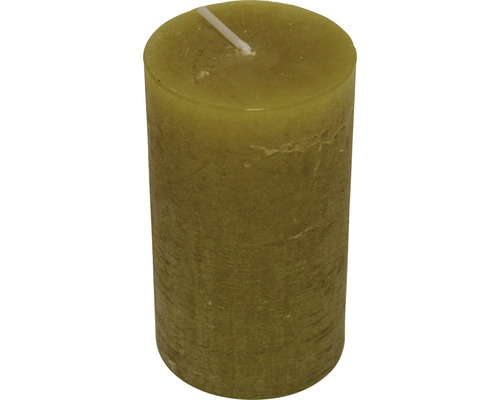Rustic Kerze 6,8 x 12 cm gelb