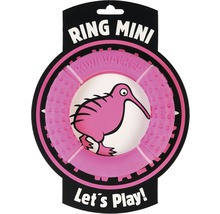 Kiwi Walker Ring Mini Hundespielzeug auf einer Verkaufsverpackung