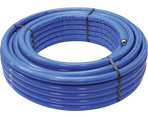 Alu-Verbundrohr 16x2 mm mit 6 mm Isolierung blau 50 m im Ring Blauer Heizungsrohr-Ring