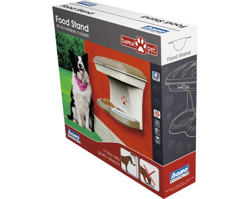 Verpackung des Bama Pet Futterständers zur Wandmontage