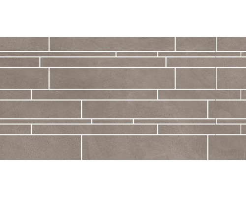 Feinsteinzeug Fliesenbordüre Cementine 30x60 cm Mink Mosaikfliese aus Steinzeug mit unregelmäßigem Muster
