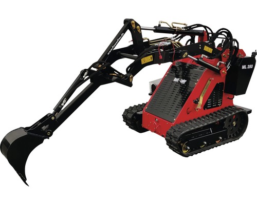 Minibagger mit Raupenfahrwerk und Schaufel