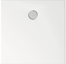 Quadratische Duschwanne mit rundem Abfluss