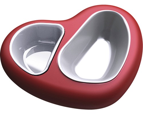 Napf Amour Double 0,75 l/ 0,4 l rot