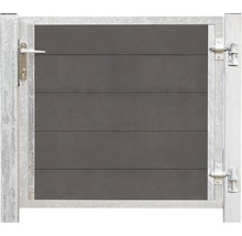 Gartentor mit Metallrahmen und horizontalen Füllungselementen