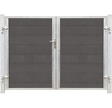 Doppeltor aus Metall mit Füllung