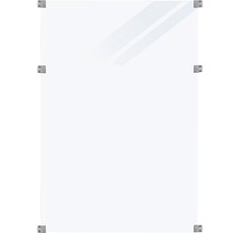 Klarglasplatte mit Halterungen