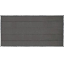 Graues Garagentor mit horizontaler Paneelstruktur