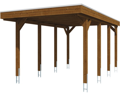 Holz Carport mit Metallpfosten
