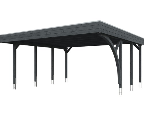 Holzcarport mit Flachdach