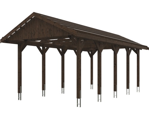 Holzcarport mit Giebeldach
