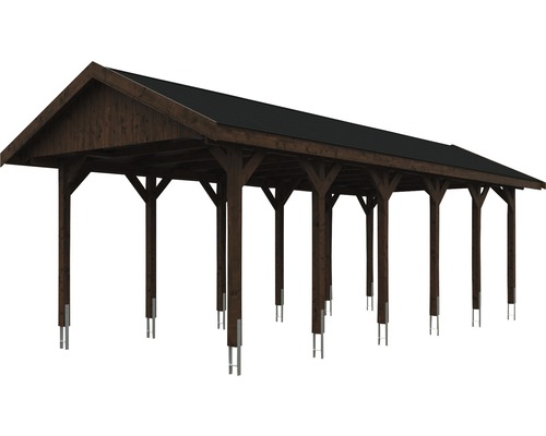 Holzcarport mit Satteldach