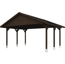 Carport aus Holz mit Satteldach