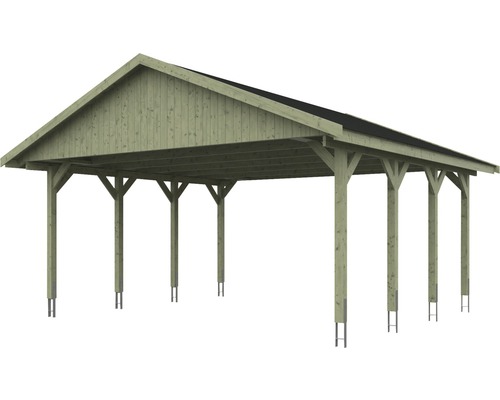 Holz Carport mit Satteldach und Pfosten