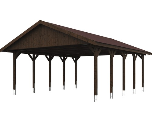 Holzcarport mit Satteldach