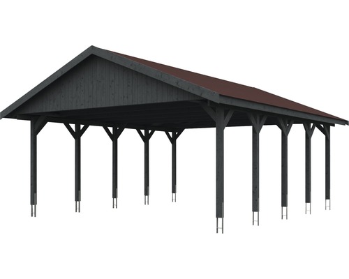 Holzcarport mit Dach für Fahrzeuge