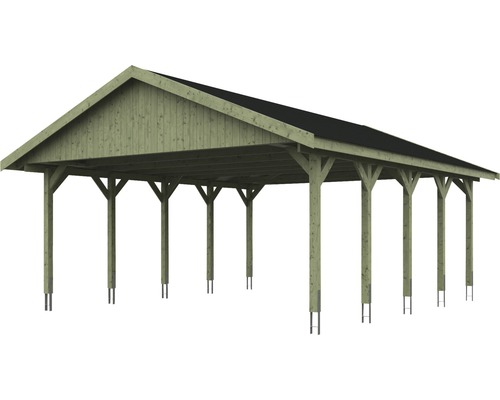 Holzcarport mit Flachdach