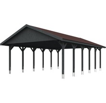 Freistehender Carport mit Satteldach und Holzkonstruktion