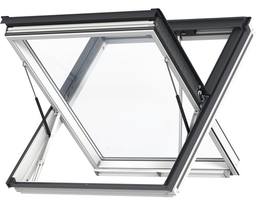 VELUX Schwingfenster Rauchabzugsfenster GGL 78X118 Kiefer endlackiert weiß MK06