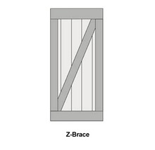 Schiebetür-Komplettset Barn Door Vintage grau grundiert ZBrace Speichen 95x215 cm inkl. Türblatt,Schiebetürbeschlag,Abstandshalter 40 mm und Griff-Set-thumb-9