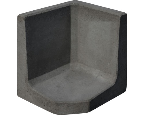 L-Stein Eck Winkelstein anthrazit 50 cm x 7 cm x 50 cm Fußtiefe = 50 cm