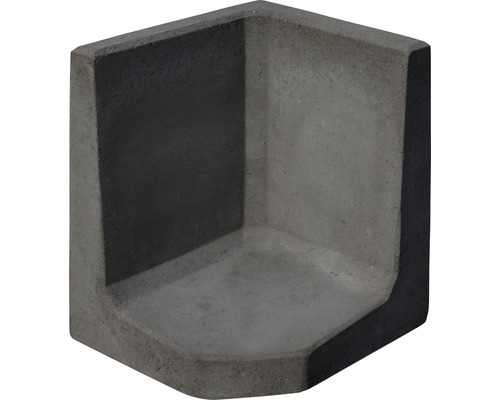 L-Stein Eck Winkelstein anthrazit 50 cm x 7 cm x 60 cm Fußtiefe = 50 cm