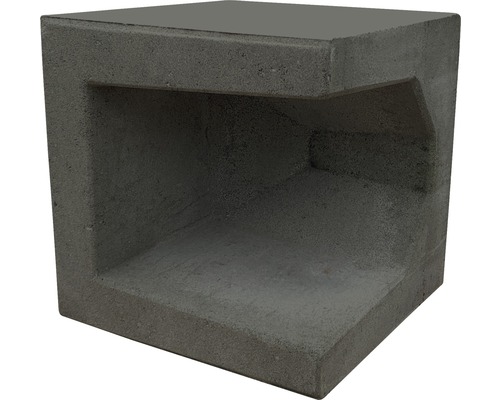 Beton U-Stein Eckausführung anthrazit 40 cm x 40 cm x 40 cm Grauer Pflanzstein