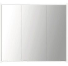 LED-Spiegelschrank Jokey Batu 3-türig 80x70,8x15,2 cm weiß-thumb-0