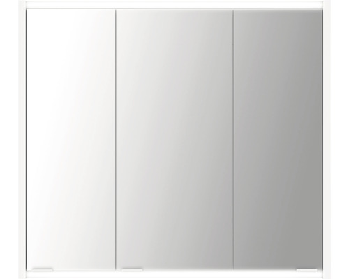 LED-Spiegelschrank Jokey Batu 3-türig 80x70,8x15,2 cm weiß