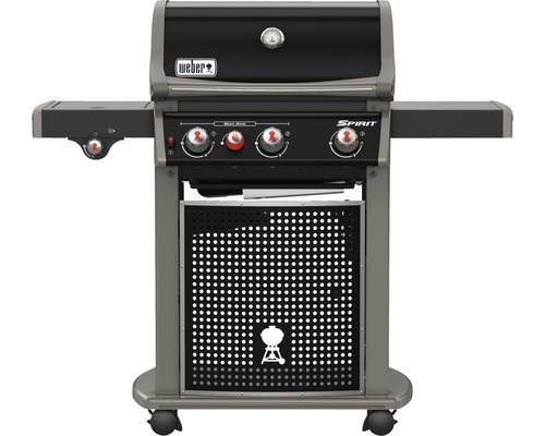 Weber Gasgrill Spirit Classic E-330 GBS grau schwarz, 3 Edelstahlbrenner Hauptbrenner 9,38 kW + Seitenbrenner Grillbereich 60 x 45 cm kompatibel inkl. GBS-Grillrost aus Guss mit Sear-Grate-Einsatz, Aromaschienen