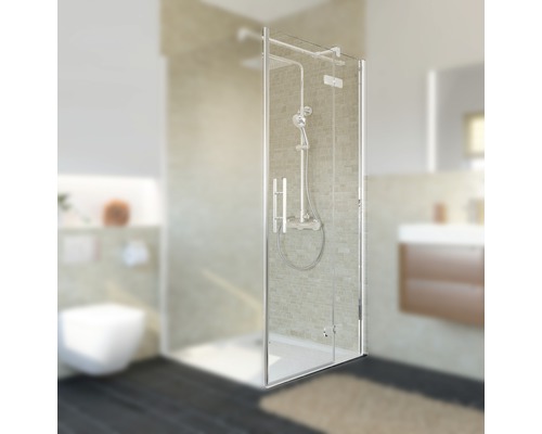 Drehtür für Seitenwand Breuer Avanta 800x2000 mm Anschlag rechts Dekorglas Terrazzo chromoptik Drehtür für Seitenwand Breuer Avanta 800x2000 mm Anschlag rechts Dekorglas Terrazzo chromoptik