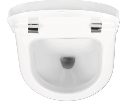 Wandhängendes Tiefspülklosett aus Keramik, Aufsicht